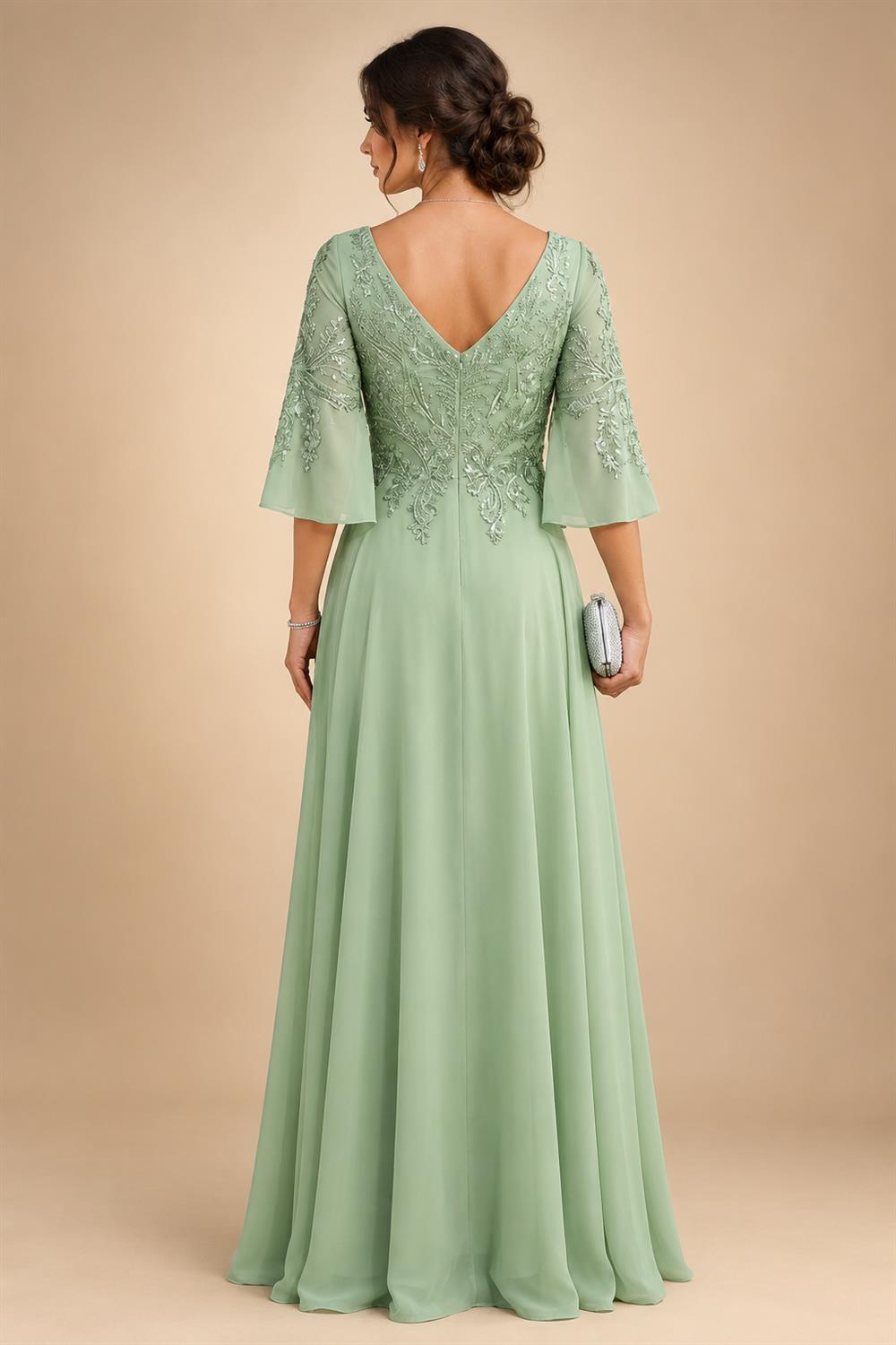 A-Line/Princess Strapless Lace Appliques Floor-Length Mother of the Bride & Groom Dresses with Pleats, Ruched Waist & Sweep Train (SHI22501664)
