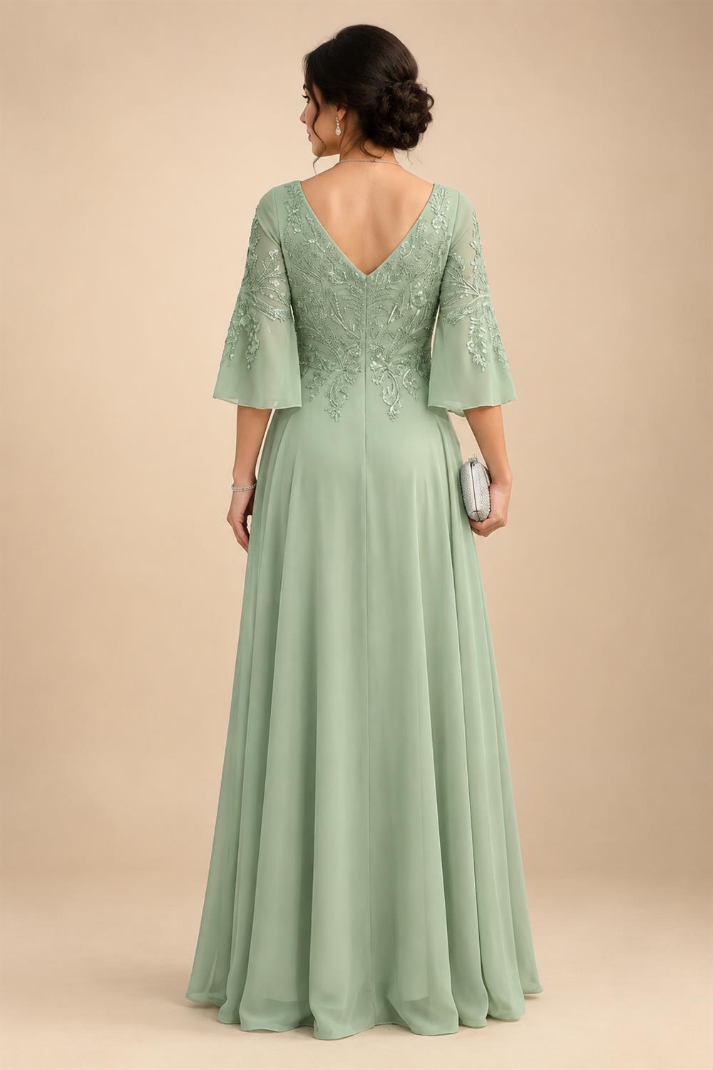 A-Line/Princess Strapless Lace Appliques Floor-Length Mother of the Bride & Groom Dresses with Pleats, Ruched Waist & Sweep Train (SHI22501664)