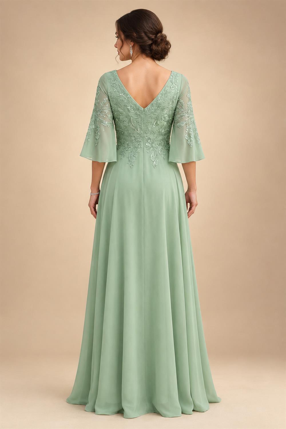 A-Line/Princess Off Shoulder Chiffon Floor-Length Mother of the Bride & Groom Dresses with Ruched Waist & Slit (SHI22501619)
