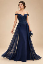 Sheath Satin Tea-Length Mother of the Bride & Groom Dresses with 3/4 Bell Sleeves & Crystal Embellished Belt (SHI22500471)