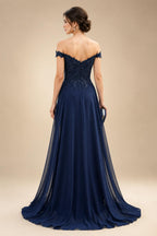 Sheath Satin Tea-Length Mother of the Bride & Groom Dresses with 3/4 Bell Sleeves & Crystal Embellished Belt (SHI22500471)