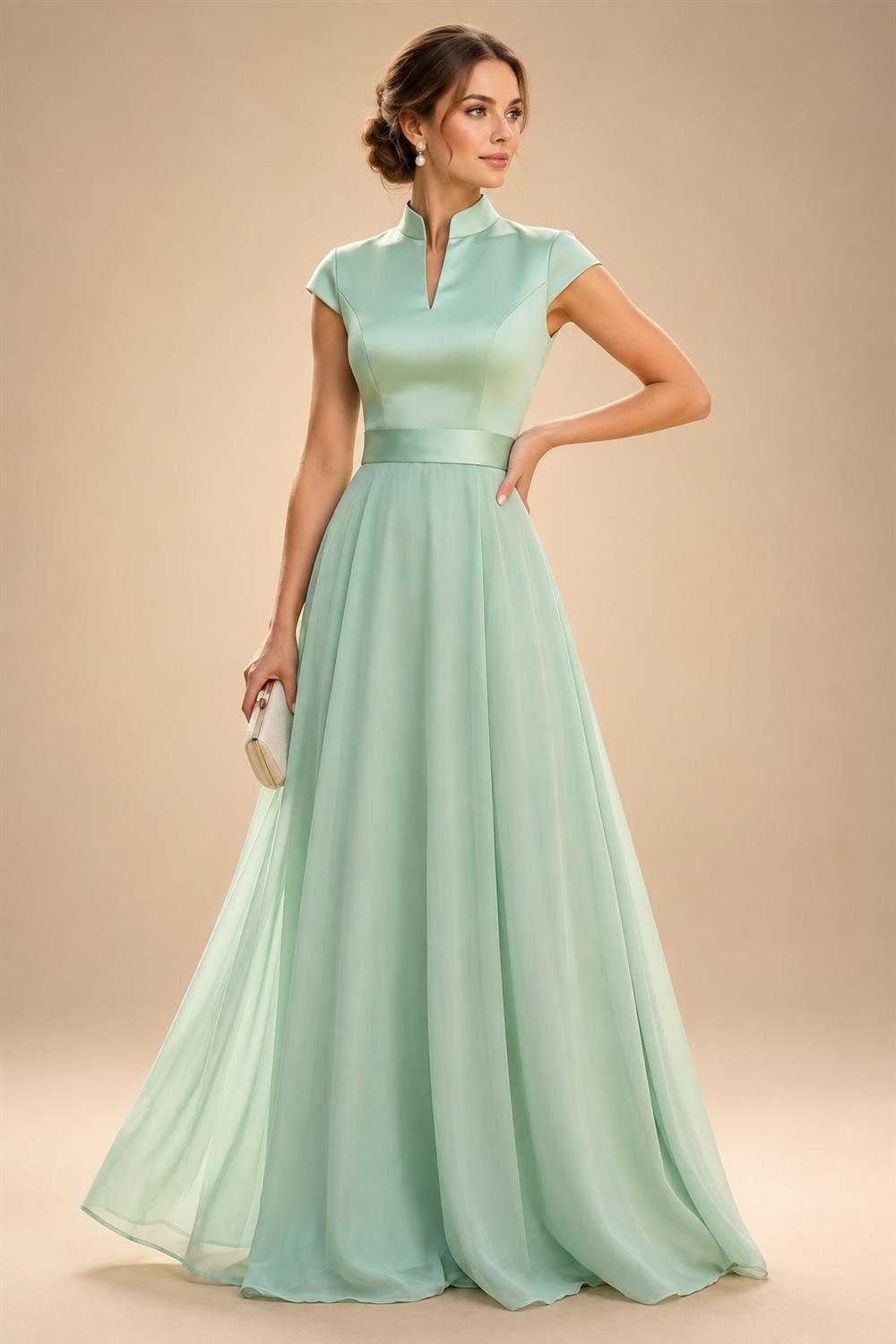 A-Line/Princess V-Neck Velvet Floor-Length Mother of the Bride & Groom Dresses with Ruched Waist (SHI22501614)