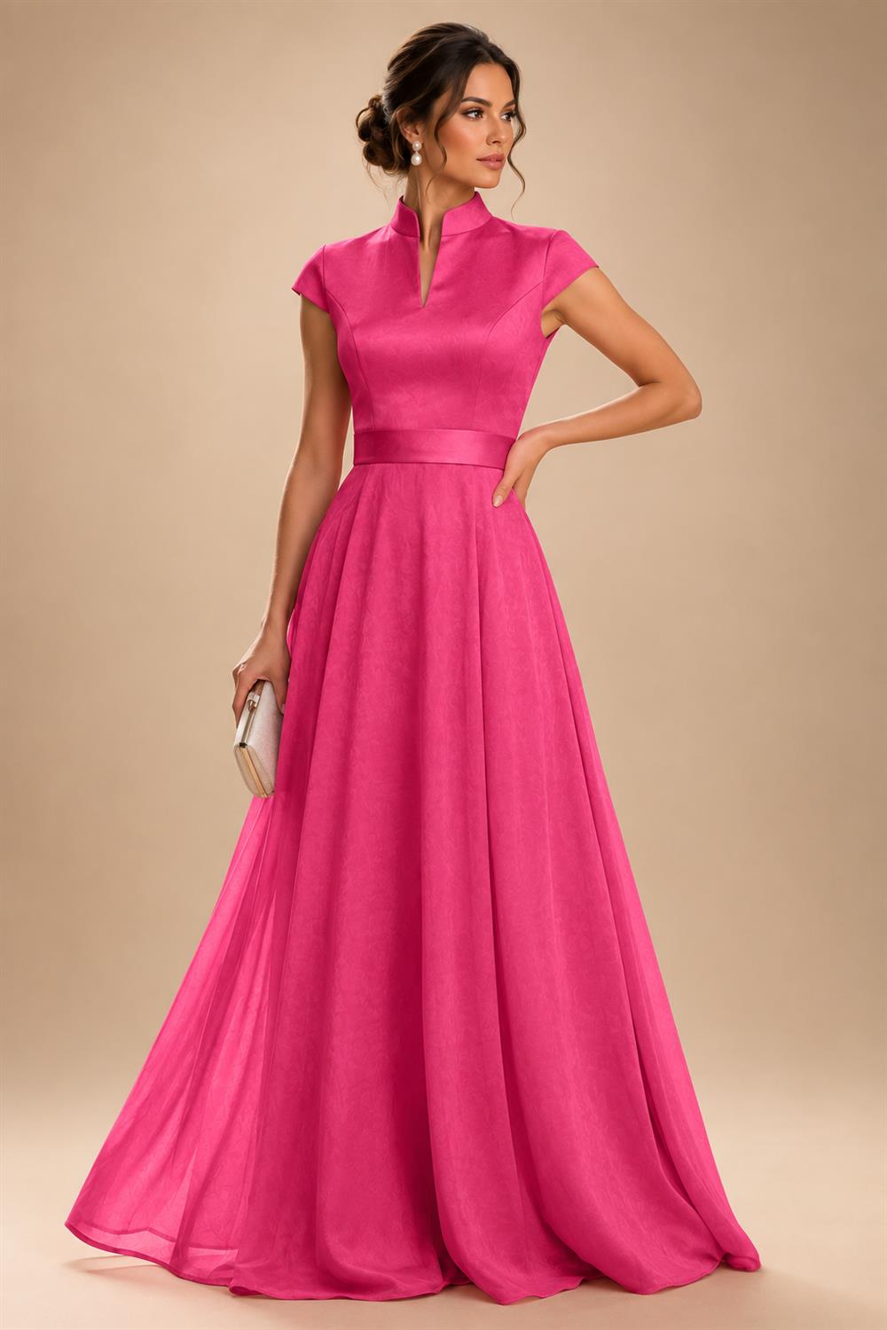 Elegant A-Line Chiffon Floor-Length Mother of the Bride & Groom Dresses with Satin Corset Bodice (SHI22500678)