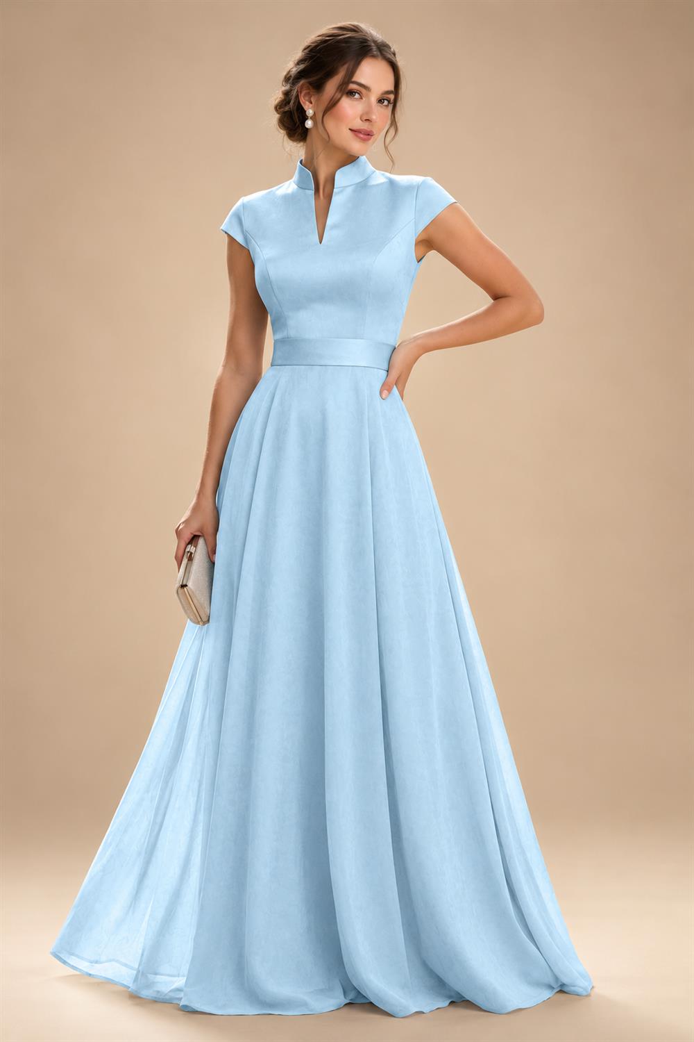Elegant A-Line Chiffon Floor-Length Mother of the Bride & Groom Dresses with Satin Corset Bodice (SHI22500678)