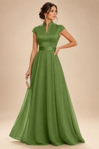 Elegant A-Line Chiffon Floor-Length Mother of the Bride & Groom Dresses with Satin Corset Bodice (SHI22500678)