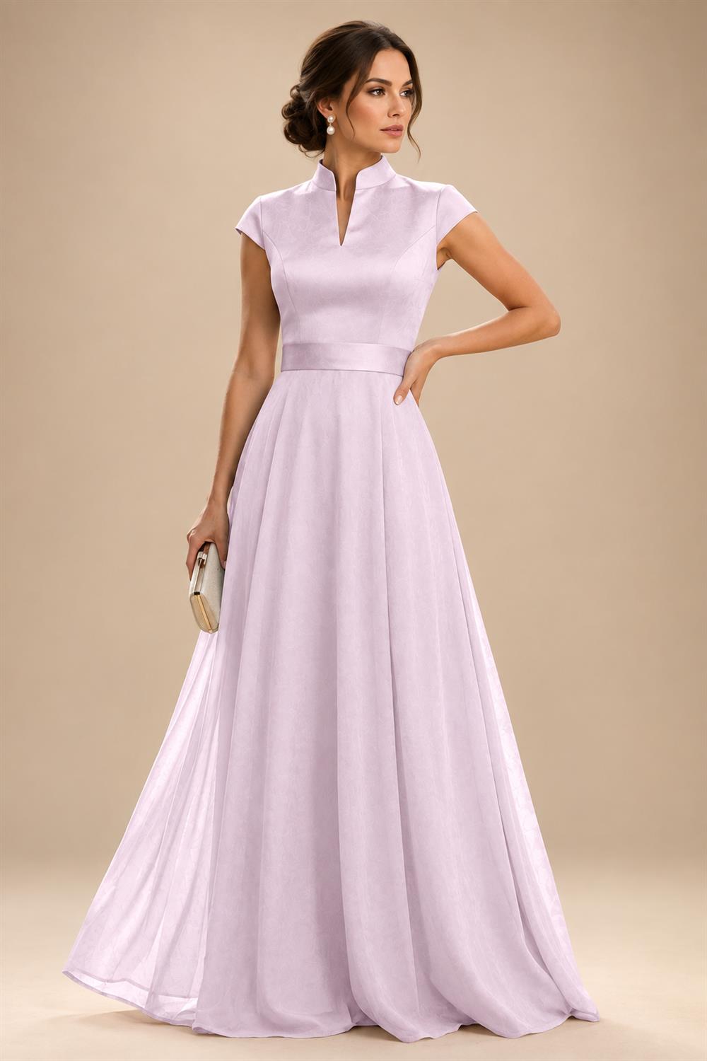 Elegant A-Line Chiffon Floor-Length Mother of the Bride & Groom Dresses with Satin Corset Bodice (SHI22500678)