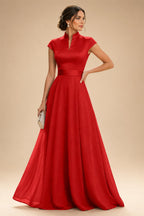 Elegant A-Line Chiffon Floor-Length Mother of the Bride & Groom Dresses with Satin Corset Bodice (SHI22500678)