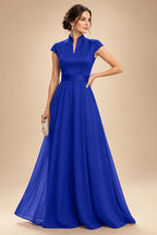 Elegant A-Line Chiffon Floor-Length Mother of the Bride & Groom Dresses with Satin Corset Bodice (SHI22500678)