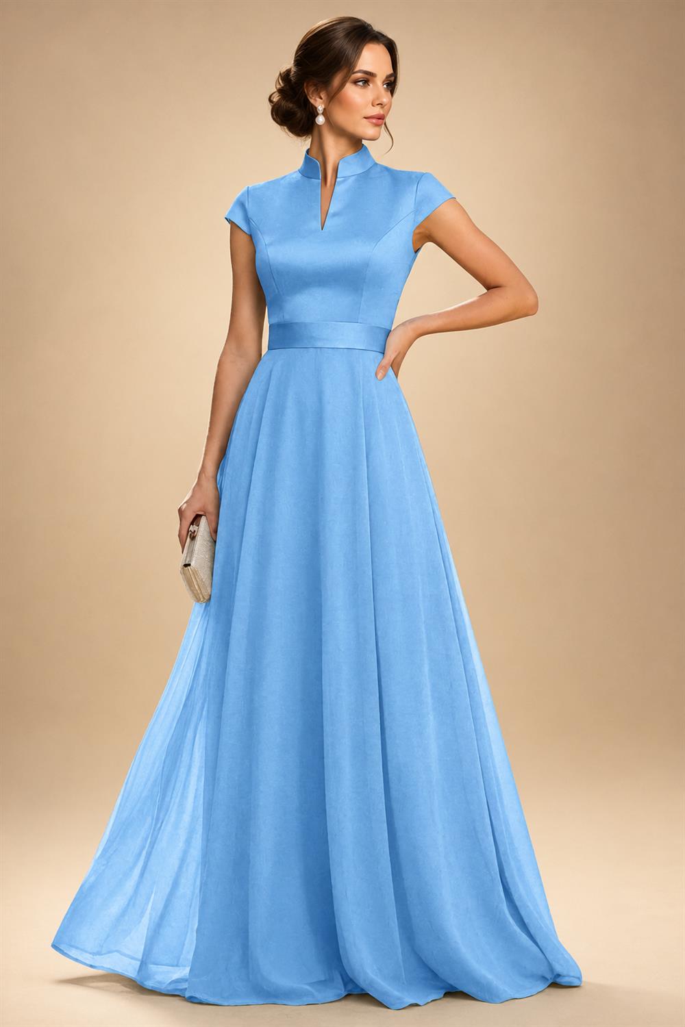 Elegant A-Line Chiffon Floor-Length Mother of the Bride & Groom Dresses with Satin Corset Bodice (SHI22500678)