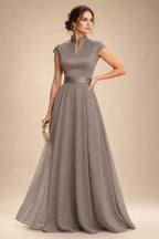 Elegant A-Line Chiffon Floor-Length Mother of the Bride & Groom Dresses with Satin Corset Bodice (SHI22500678)