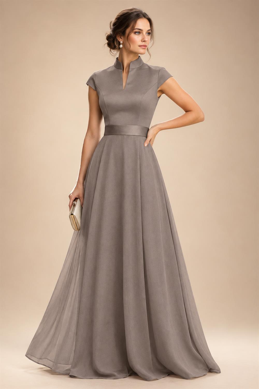 Elegant A-Line Chiffon Floor-Length Mother of the Bride & Groom Dresses with Satin Corset Bodice (SHI22500678)