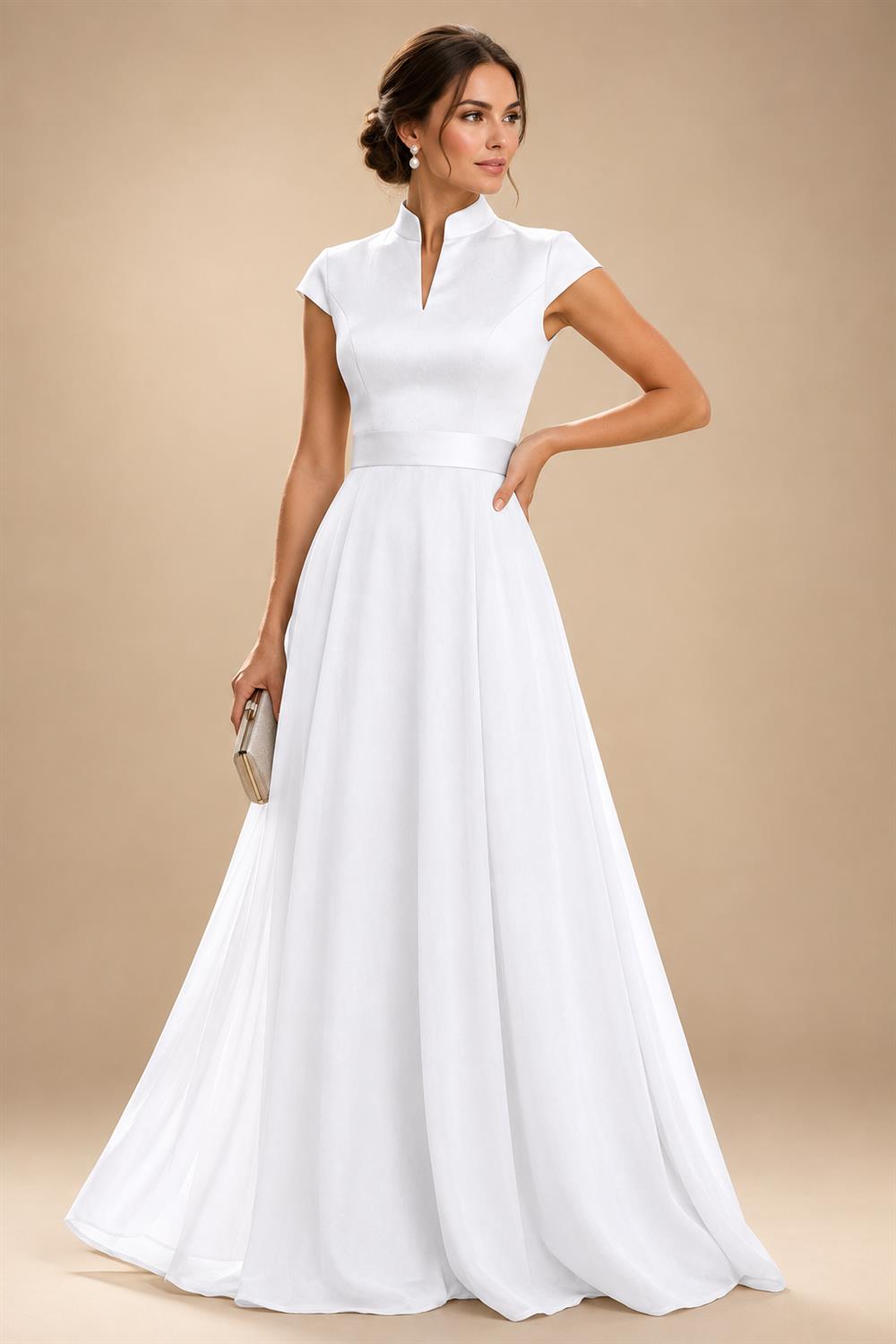 Elegant A-Line Chiffon Floor-Length Mother of the Bride & Groom Dresses with Satin Corset Bodice (SHI22500678)