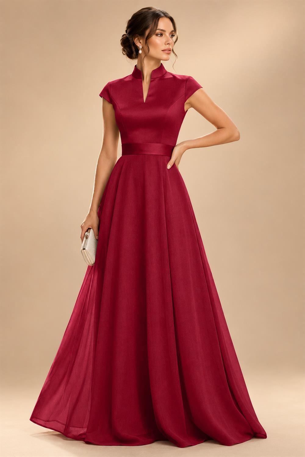 Elegant A-Line Chiffon Floor-Length Mother of the Bride & Groom Dresses with Satin Corset Bodice (SHI22500678)