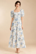 Sheath Chiffon Floral Print Cape Sleeves Mother of the Bride & Groom Dresses for Formal Wedding (SHI22500682)