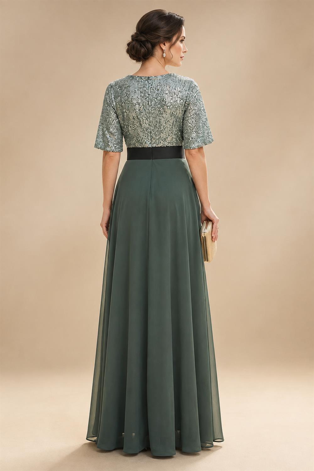 A-Line/Princess Scoop Neck Cap Sleeve Floor-Length Mother of the Bride Dresses with Lace Applique (SHI22500008)