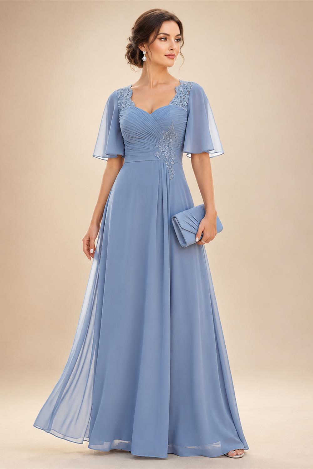 A-Line Floral Sequin Lace Floor-Length Mother of the Bride & Groom Dresses with Ruched Satin Bodice (SHI22500639)