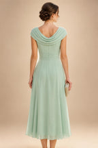 A-Line/Princess V-Neck Floral Print High-Low Mother of the Bride & Groom Dresses with Ruched Bodice (SHI22501569)