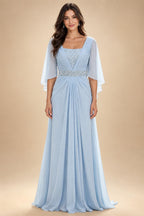 Scoop Neck Chiffon Floor-Length Mother of the Bride & Groom Jumpsuit with Lace Appliques (SHI22501558)