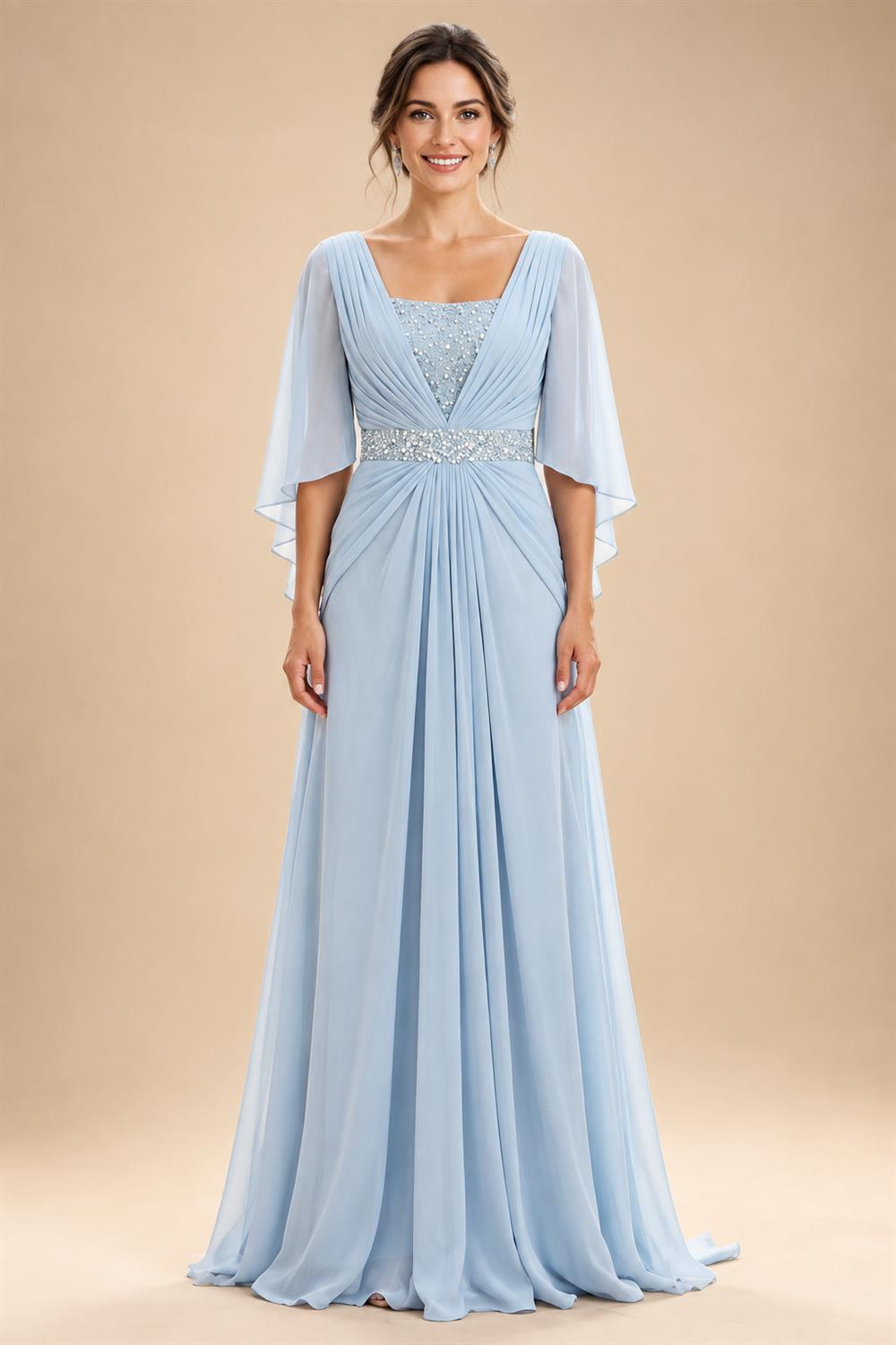 A-Line/Princess Off Shoulder Satin Maxi Mother of the Bride & Groom Dresses with Ruched Bodice, Belt, Rhinestone & Pleats (SHI22501647)