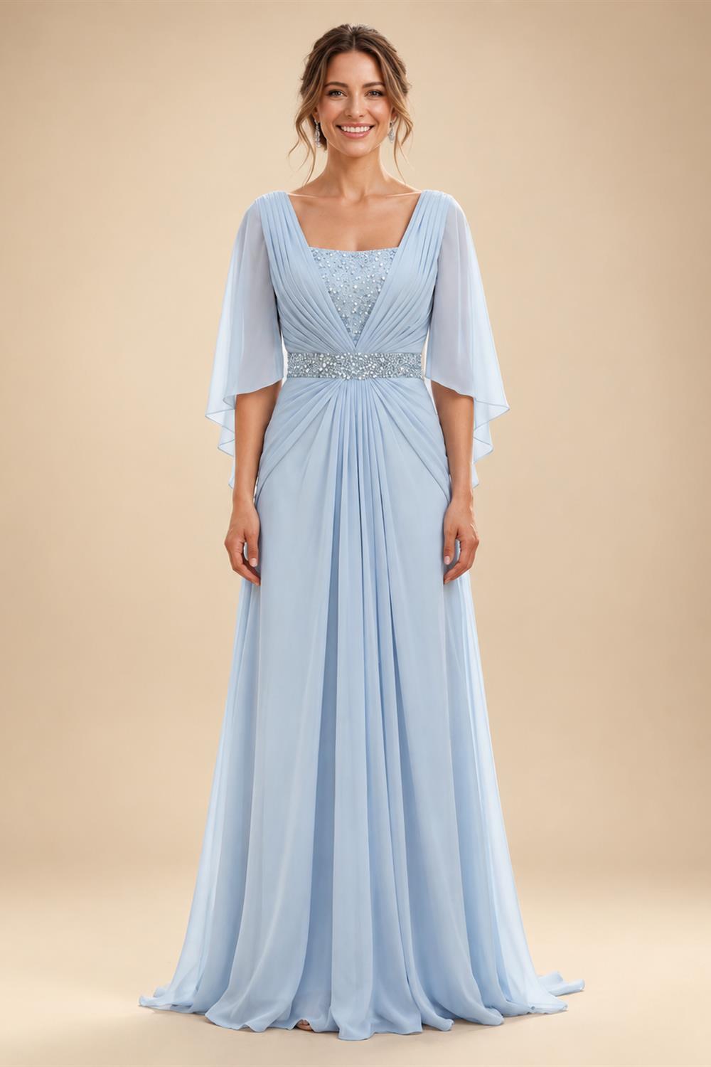 Scoop Neck Chiffon Floor-Length Mother of the Bride & Groom Jumpsuit with Lace Appliques (SHI22501558)