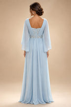 A-Line/Princess V-Neck Floral Embroidery Maxi Mother of the Bride & Groom Dresses with Ruched Waist (SHI22501624)