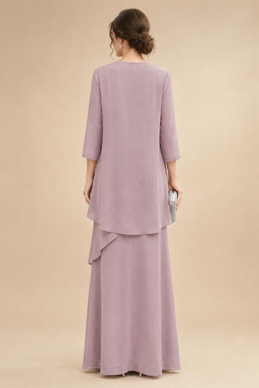 A-Line/Princess V-Neck Satin Tea-Length Mother of the Bride Dresses with Flower (SHI22500080)