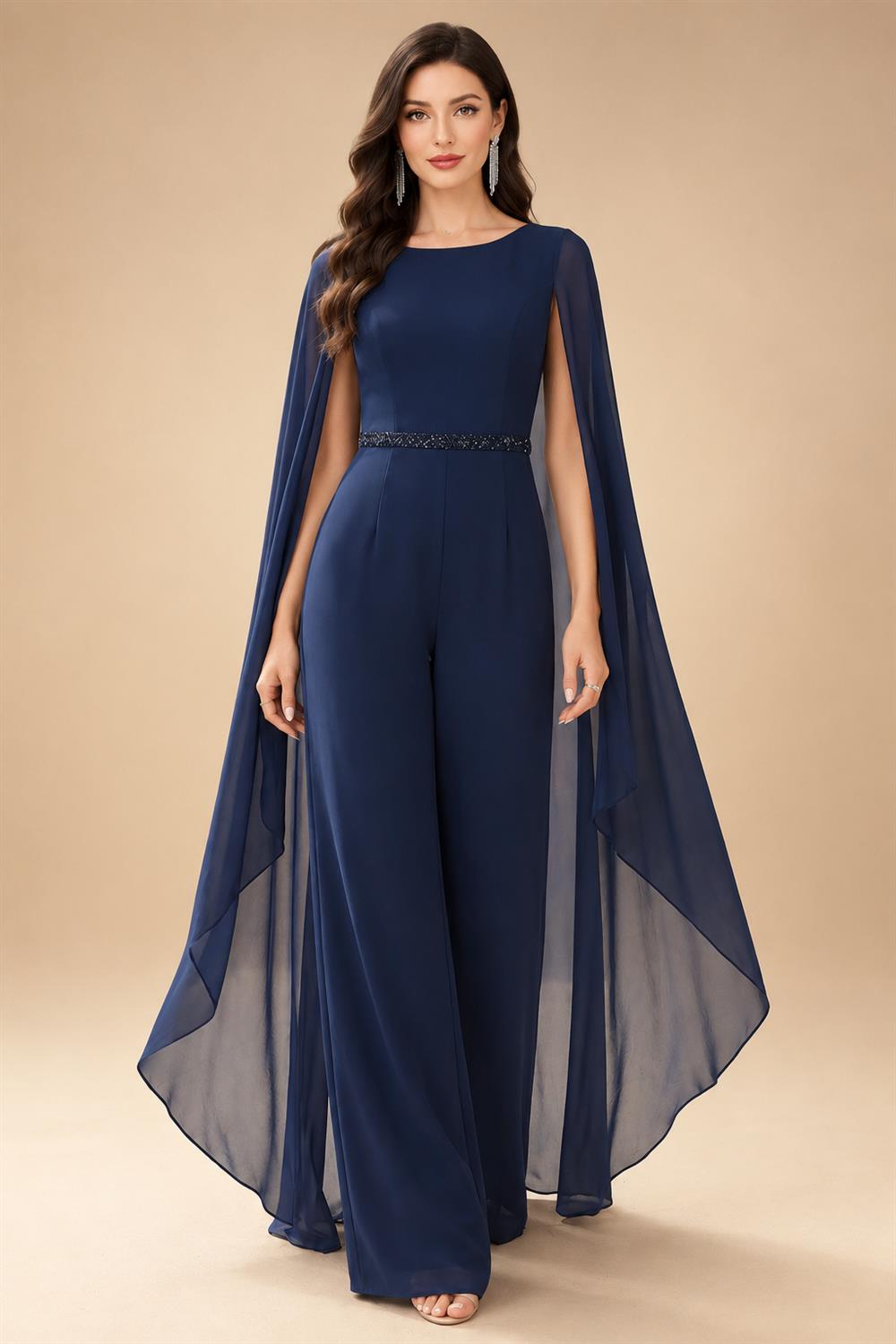 A-Line Floral Jacquard Floor-Length Mother of the Bride & Groom Dresses with V-Neck, Cap Sleeves (SHI22500480)