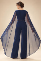 A-Line Floral Jacquard Floor-Length Mother of the Bride & Groom Dresses with V-Neck, Cap Sleeves (SHI22500480)