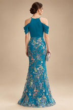 V Neck Chiffon Short Sleeves Mother of the Bride Dresses (SHIR1110366)