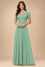 Sheath Chiffon Floral Print Cape Sleeves Mother of the Bride & Groom Dresses for Formal Wedding (SHI22500682)