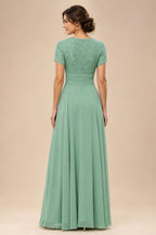 Sheath Chiffon Floral Print Cape Sleeves Mother of the Bride & Groom Dresses for Formal Wedding (SHI22500682)