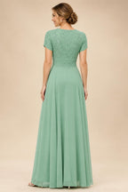 Sheath Chiffon Floral Print Cape Sleeves Mother of the Bride & Groom Dresses for Formal Wedding (SHI22500682)