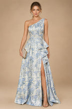 A-Line Chiffon Cape Sleeves Floor-Length Mother of the Bride & Groom Dresses with Ruched Waist (SHI22500705)