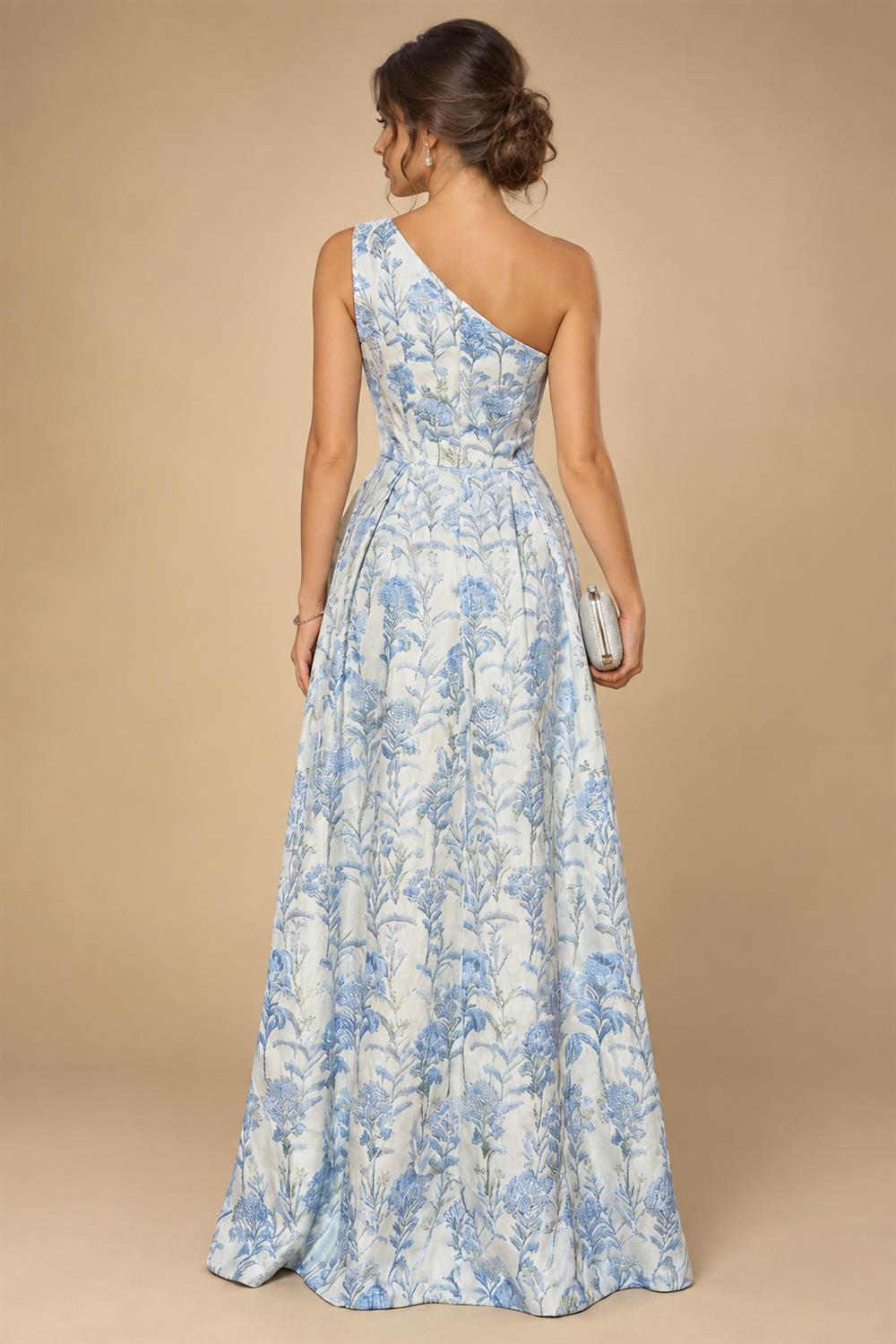 A-Line Chiffon Cape Sleeves Floor-Length Mother of the Bride & Groom Dresses with Ruched Waist (SHI22500705)