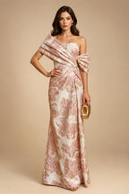 A-Line/Princess Scoop Neck Satin High-Low Mother of the Bride & Groom Dresses with Lace Appliques, Ruffles & Pleats (SHI22501633)