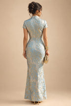 A-Line/Princess V-Neck Chiffon Floor-Length Mother of the Bride & Groom Dresses with Lace Appliques & Ruched Waist (SHI22501678)