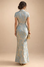 A-Line/Princess Sweetheart Chiffon Maxi Mother of the Bride & Groom Dresses with Lace Appliques & Ruched Bodice (SHI22501637)