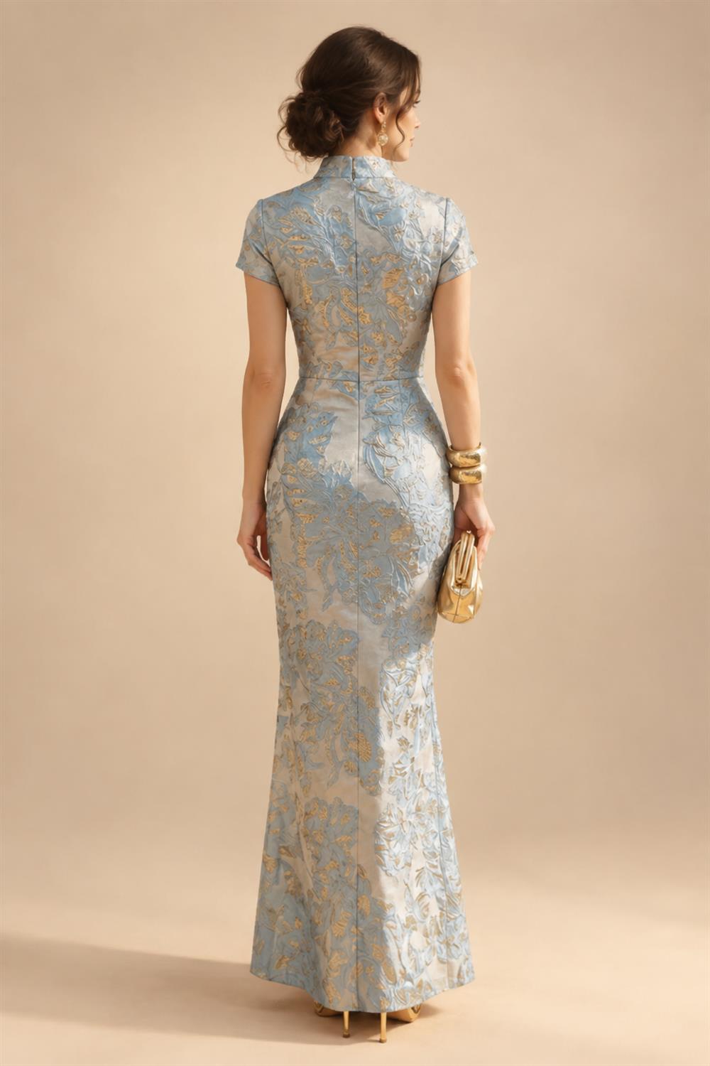 A-Line/Princess Sweetheart Chiffon Maxi Mother of the Bride & Groom Dresses with Lace Appliques & Ruched Bodice (SHI22501637)