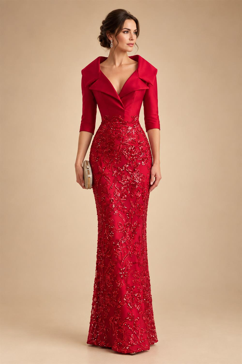 A-Line/Princess Scoop Neck Chiffon Maxi Mother of the Bride & Groom Dresses with Ruffles (SHI22501599)