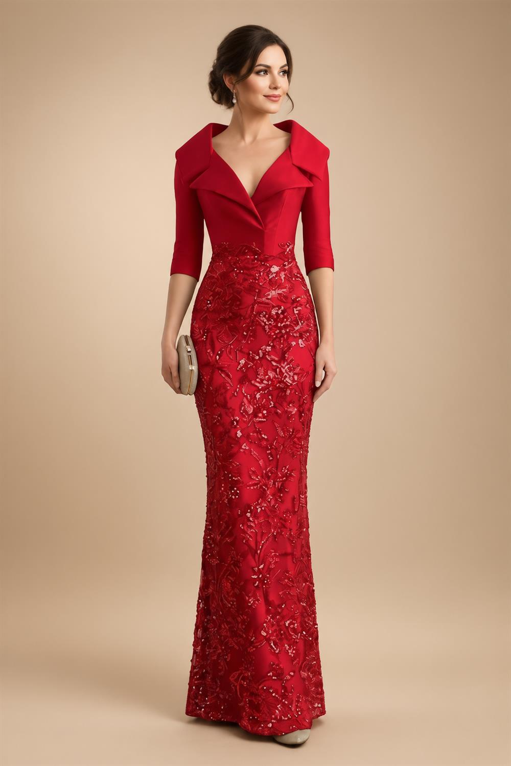A-Line/Princess Scoop Neck Chiffon Maxi Mother of the Bride & Groom Dresses with Ruffles (SHI22501599)