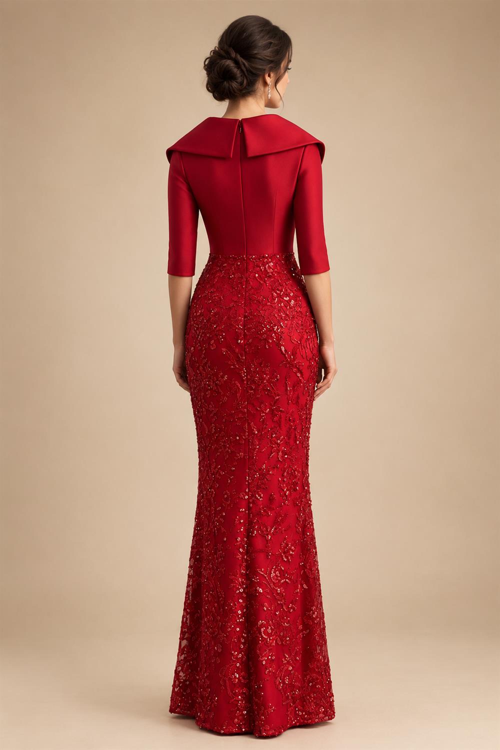 Sequin Floral Sheath Floor-Length Mother of the Bride & Groom Dresses with Satin Bodice (SHI22500925)