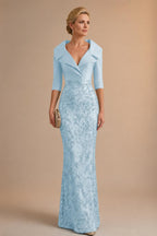 Sequin Floral Sheath Floor-Length Mother of the Bride & Groom Dresses with Satin Bodice (SHI22500925)