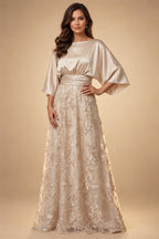 A-Line/Princess Scoop Neck Chiffon Maxi Mother of the Bride & Groom Dresses with Ruffles (SHI22501599)