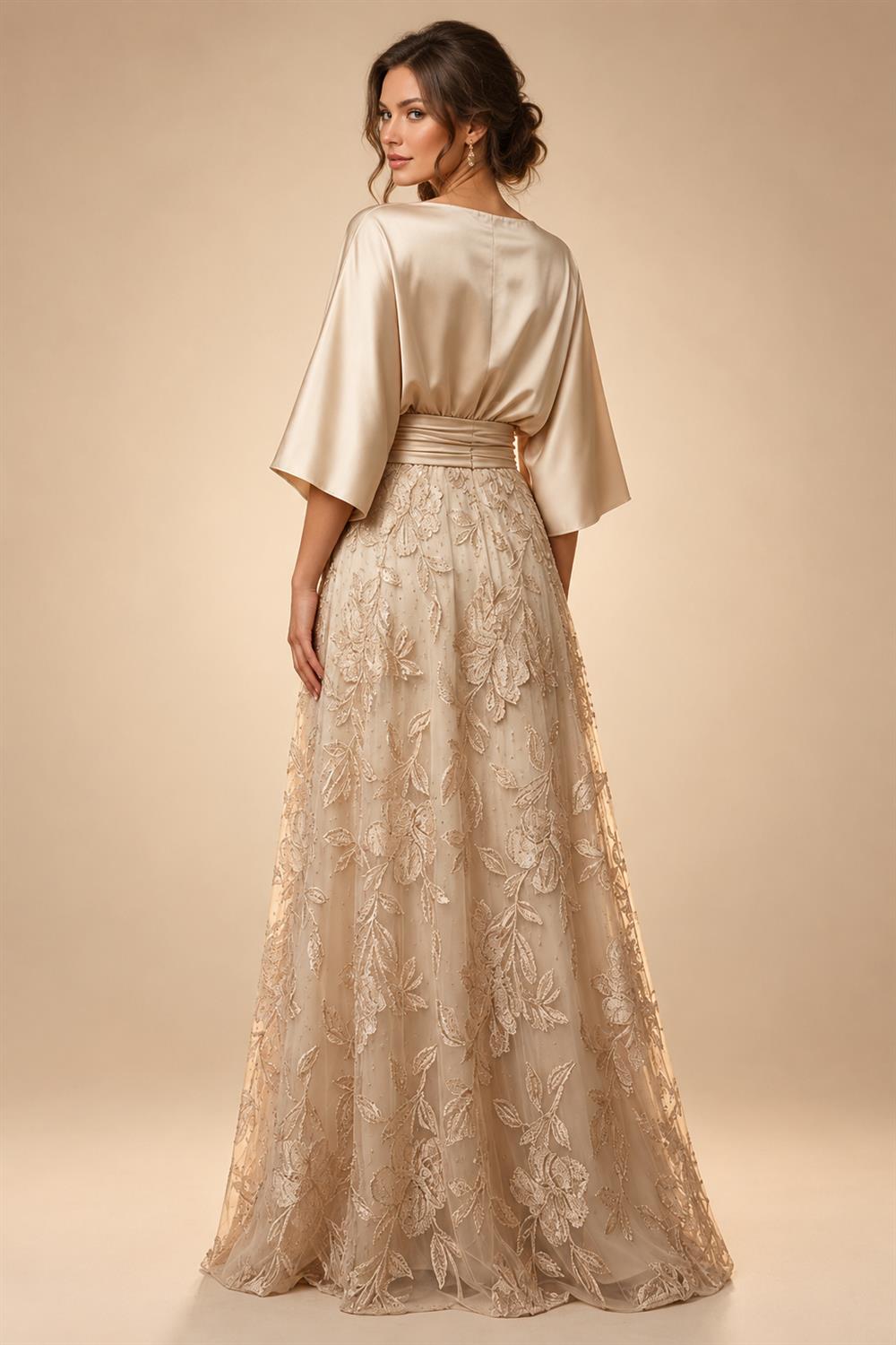 A-Line/Princess V-Neck Velvet Floor-Length Mother of the Bride & Groom Dresses with Ruched Waist (SHI22501614)