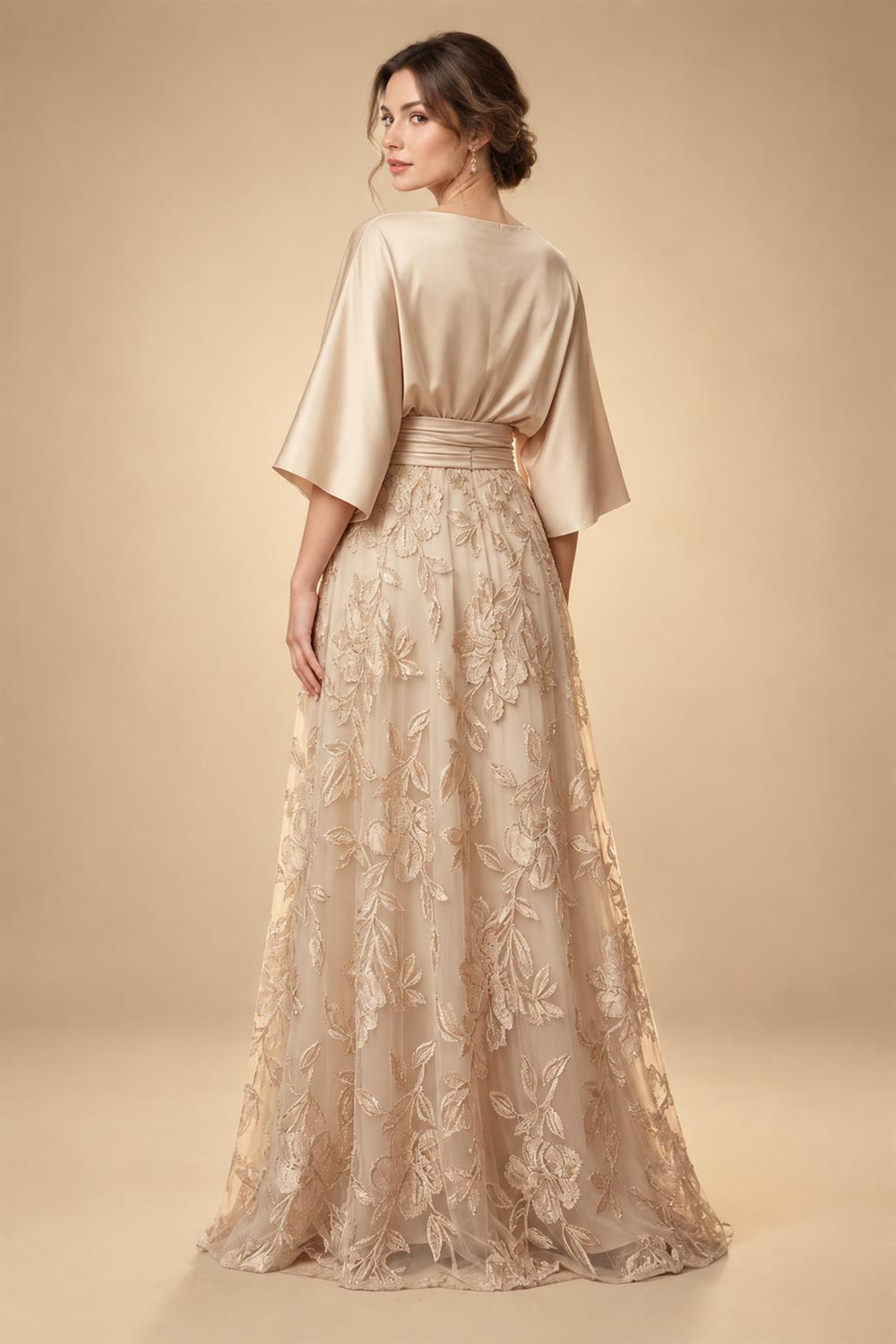 A-Line/Princess V-Neck Velvet Floor-Length Mother of the Bride & Groom Dresses with Ruched Waist (SHI22501614)