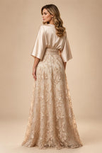 A-Line/Princess Scoop Neck Chiffon Maxi Mother of the Bride & Groom Dresses with Ruffles (SHI22501599)