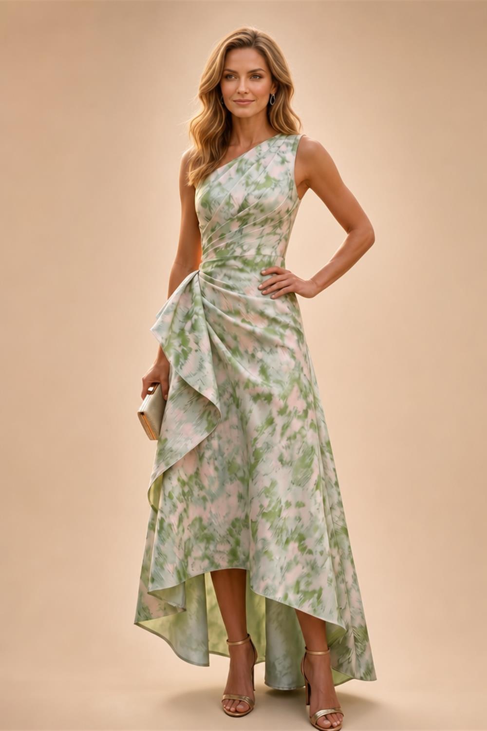 Jacquard A Line V Neck Ruffles Corset Mother of the Bride & Groom Dresses (SHI22500967)