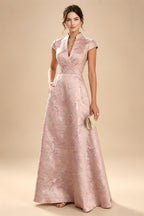 A-Line/Princess Scoop Neck Chiffon Floor-Length Mother of the Bride & Groom Dresses with Lace Appliques & Pleats (SHI22501611)
