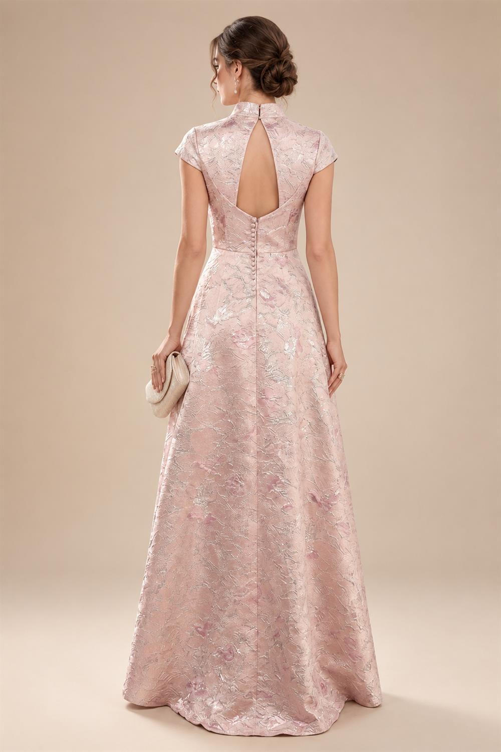 Scoop Neck Chiffon Floor-Length Mother of the Bride & Groom Jumpsuit with Lace Appliques (SHI22501558)