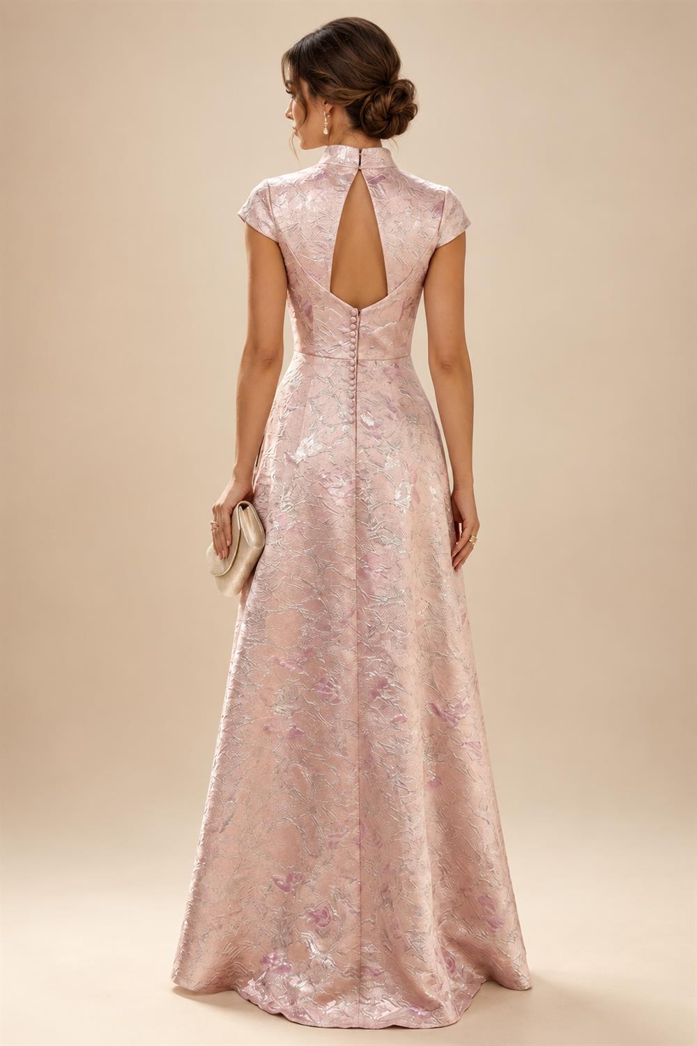 Scoop Neck Chiffon Floor-Length Mother of the Bride & Groom Jumpsuit with Lace Appliques (SHI22501558)